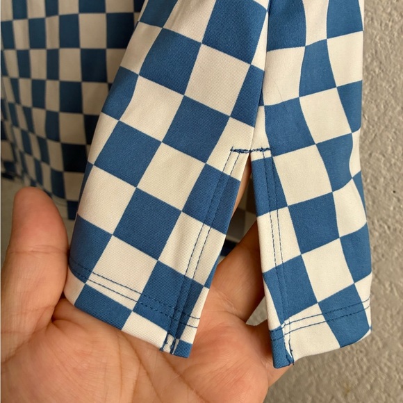 Reformation Blue & White Checkered Pencil Skirt XS - Picture 6 of 11